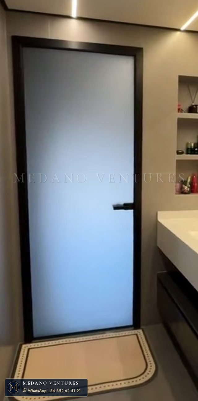 Puerta de cristal mate