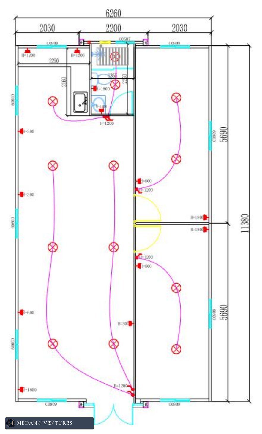 Casa 40 FT: distribución 1